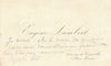 peintre animalier Eugène LAMBERT animal jolie bête 2 lettres autographe 1 carte