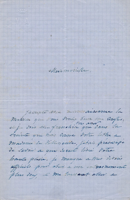 Villeneuve Arifat Marquise Toulouse poésie 9 lettres autographes Jeux floraux