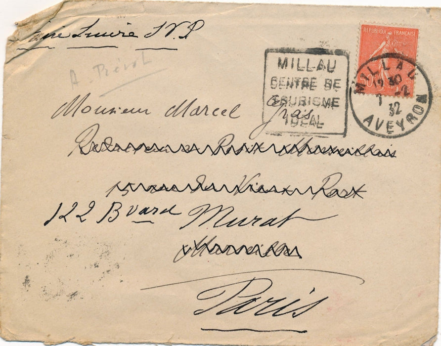 écrivain André Prévot (1910-) belle lettre de début de carrière autographe