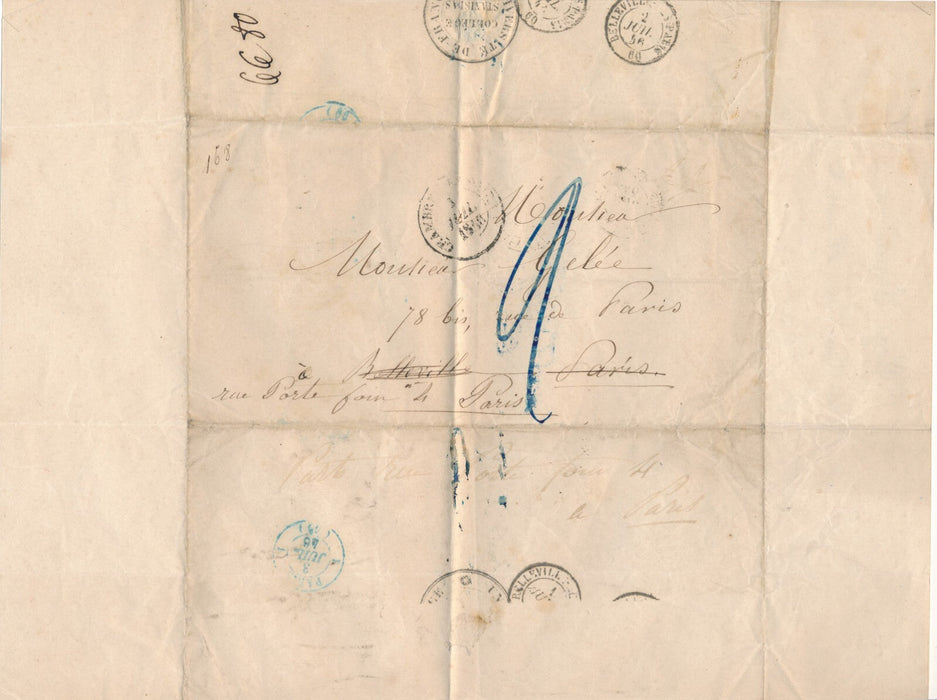 Ernest Gelée collège Stanislas bulletin 1846 signé autographe ab. Joseph Gratry