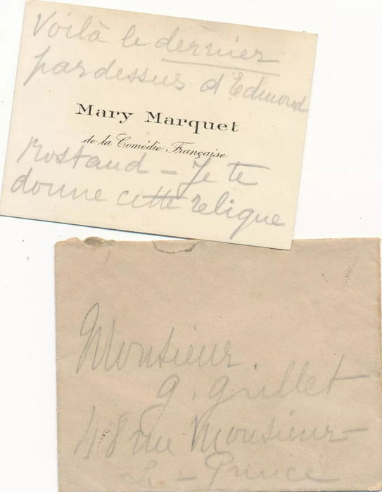 Mary MARQUET actrice 1 lettres autographe et 11 cartes autographes lot !