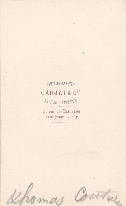 Thomas COUTURE peintre photo photographie albumine carte de visite