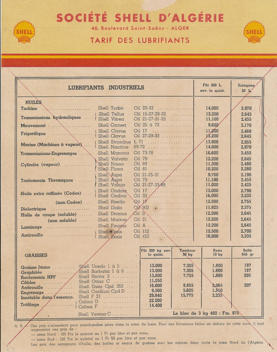 Papier à en-tête des Cinématographes J. Seiberras Algérie et SCHELL commercial