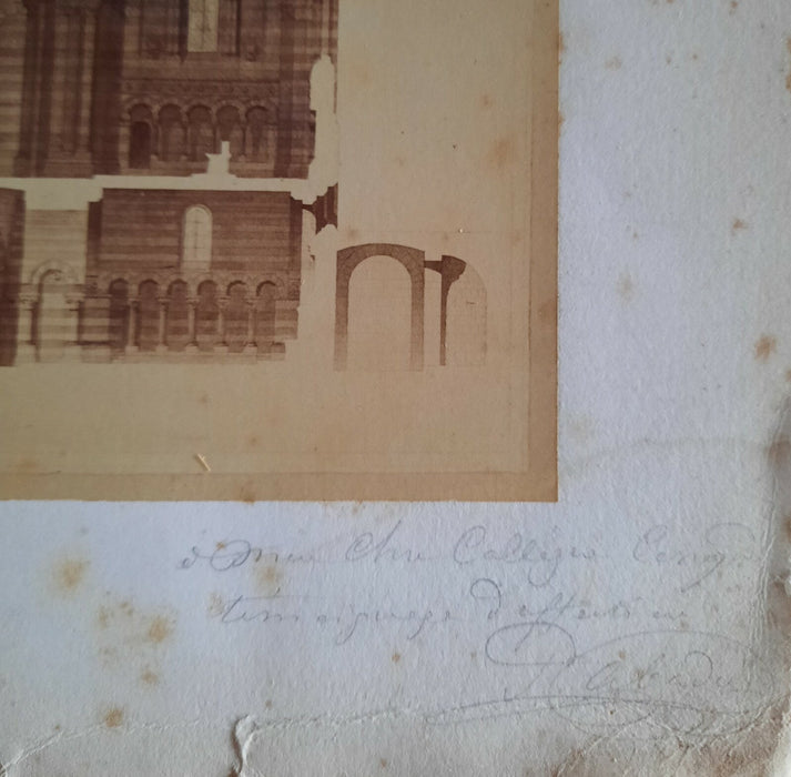 Paul ABADIE 3 plans Sacré-Cœur photo photographie Charles MARVILLE autographe