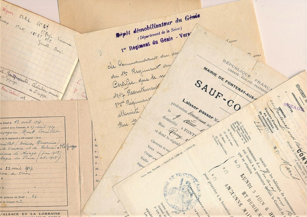 Militaria 1re GUERRE 1914-1918 8e régiment Génie 28 pages CARNET autographe