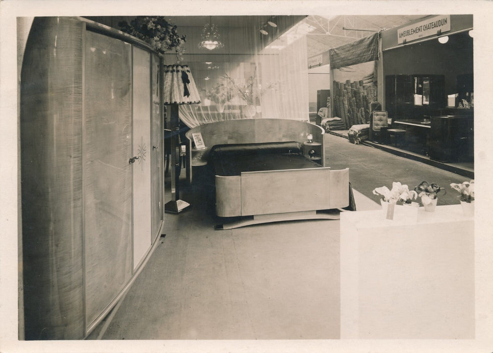 Boyer ébeniste salon 6 photographies argentique époque 1937-1938 mobilier meuble