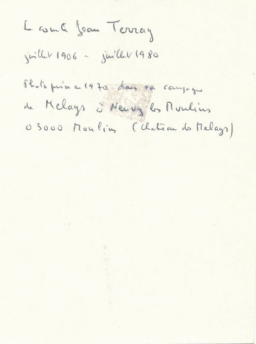 Banque Jean TERRAY Lettre signée carte autographe visite photo Crédit chimique