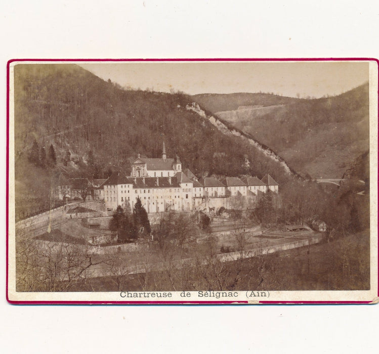 chartreuse Sélignac Ain albumine 10,5 x 16,5 époque architecture photographie