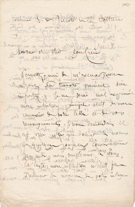 Francisque de BIOTIÈRE 27 lettres autographes signées à Eugène de LA COTTIÈRE