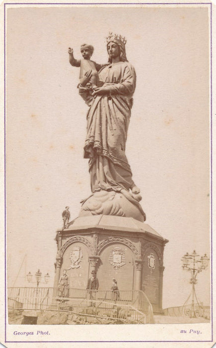 Le Puy Haute-Loire Auvergne lot 3 albumine cartes de visite Notre-Dame photo cdv