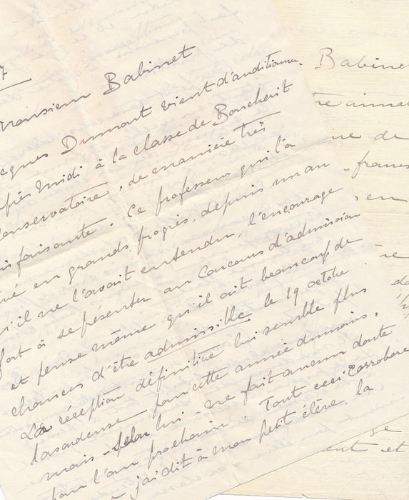 Jacques DUMONT ensemble lettres autographes violon violoniste musique OBERDOERFF