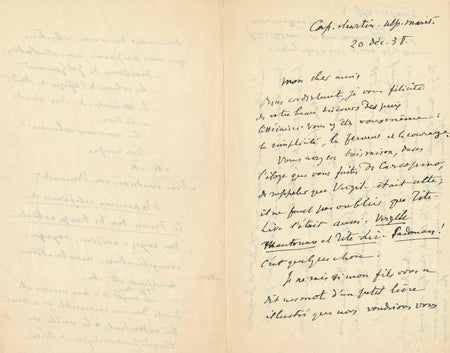 Gabriel HANOTAUX lettre autographe signée Virgile Tite Live sont des celtes !