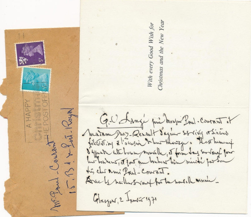 lot 6 Lettres Société Huysmans Gabriel Ursin Langé  Fécamp Paul-Courant