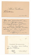 Albert GUILLAUME ensemble lettre à Lapauze et 3 cartes autographes