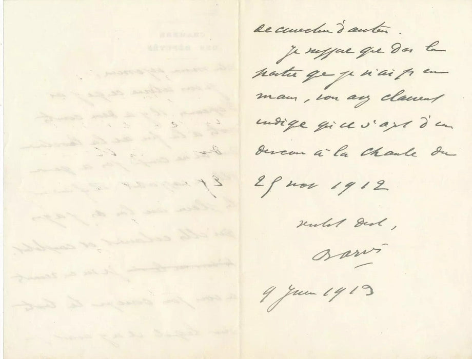 Maurice Barrès 6 lettres autographes 1 lettre signée Allemagne poste La Ramée