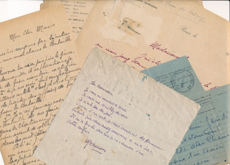 intéressant ensemble autographe Henri JEANSON 2 lettres 1 billet 1 télégramme