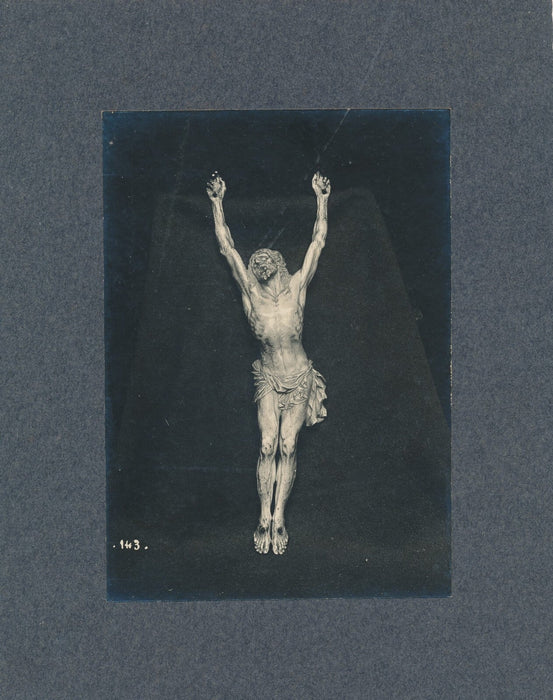 Photographie du Christ sculpture argentique photo époque