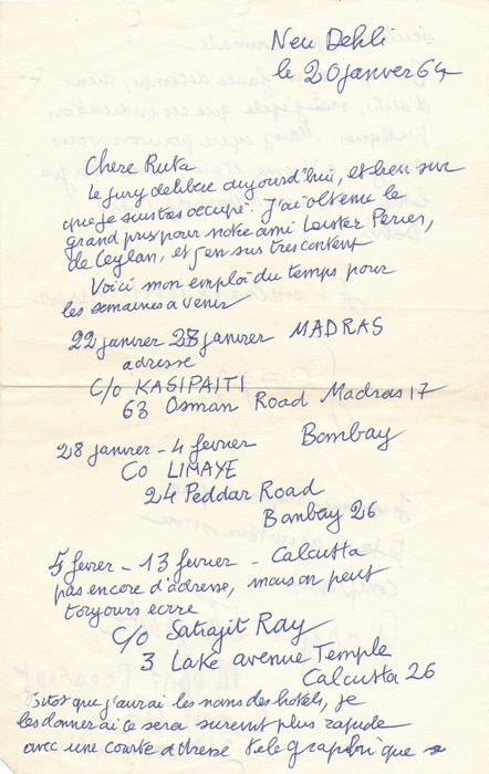 Georges SADOUL son travail ses voyages en Inde son amour pour sa femme 5 lettres