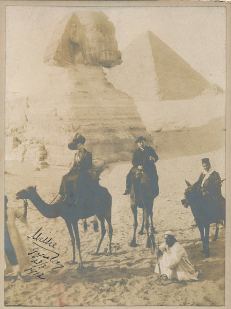Sphinx de Gizeh 1913 pyramide photo photographie argentique Egypte pyramide