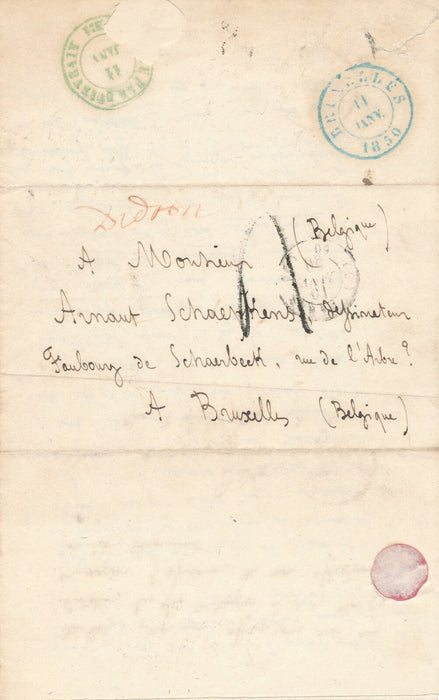 Adolphe N. DIDRON lettre autographe signée peintre Armand SCHAEPKENS archéologie