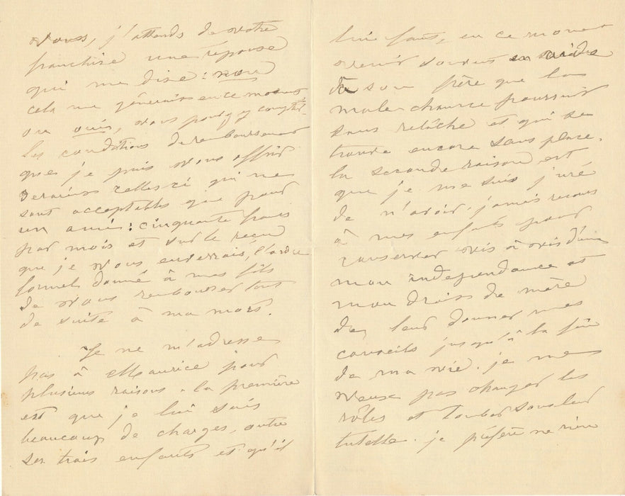 Adèle TOUSSAINT SAMSON femme lettre 4 lettres autographes signées à F. FEBVRE
