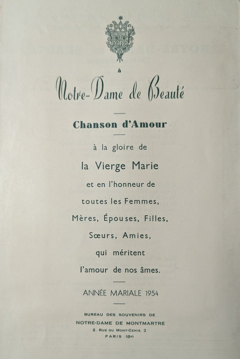 Montmartre GAZI LE TATAR partition couverture autographe et dédicace Notre-Dame