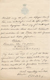 OSCAR II DE SUÈDE 1829-1907 lettre autographe signée sur Fantaisie Mounel Sully