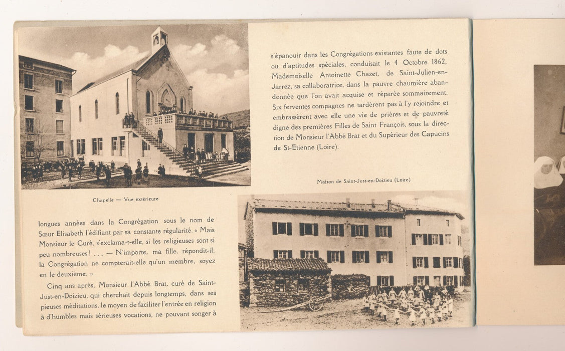 Orphelinat religieuses franciscaines Notre-Dame Anges Condrieu livret 1941