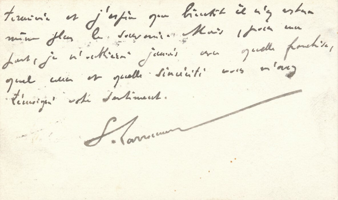 Gustave LARROUMET évoque une bagarre et des vrais élèves carte autographe signée