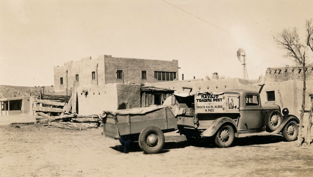 Photo Nouveau-Mexique Navajo trading post tirage argentique époque snapshot
