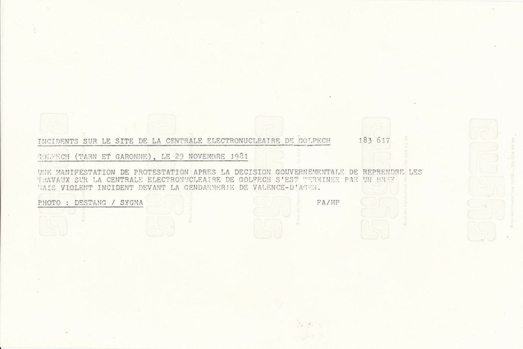 Golfech incidents site centrale nucléaire photo photographie vintage argentique