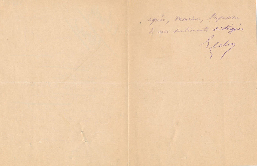 Ernest LEBON Lettre autographe signée presse Histoire abrégé de l’astronomie