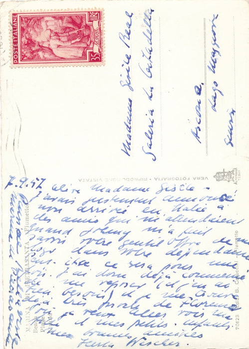 Herta WESCHER 4 lettres autographes signées à galeriste Gisèle Réal Beer Hartung
