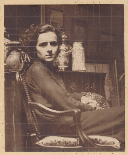 peinture atelier modèle peintre mise au carreau 2 photographies époque