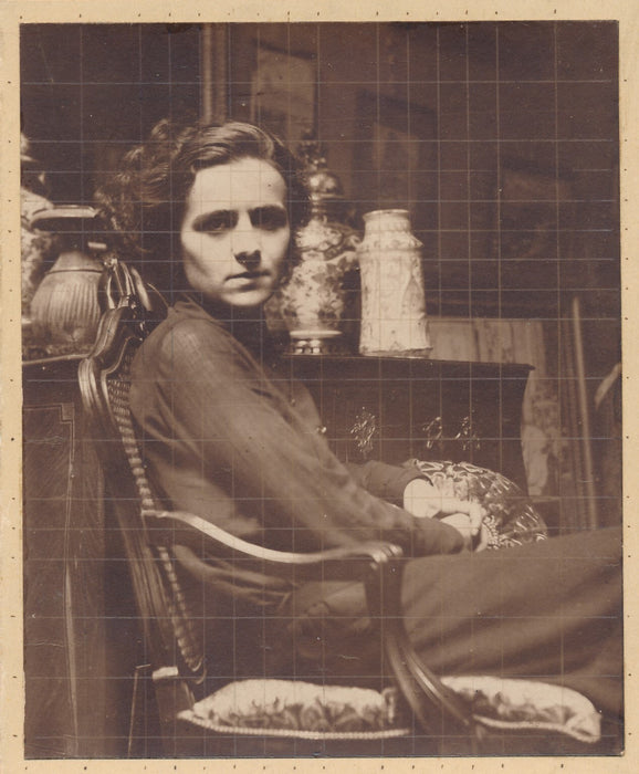 peinture atelier modèle peintre mise au carreau 2 photographies époque