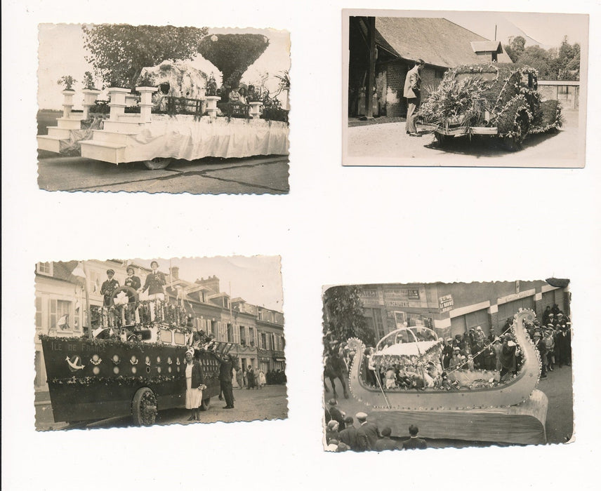 Corso Cavalcade Fauville en Caux Seine-Maritime 1932 11 photos et 2 cartes photo