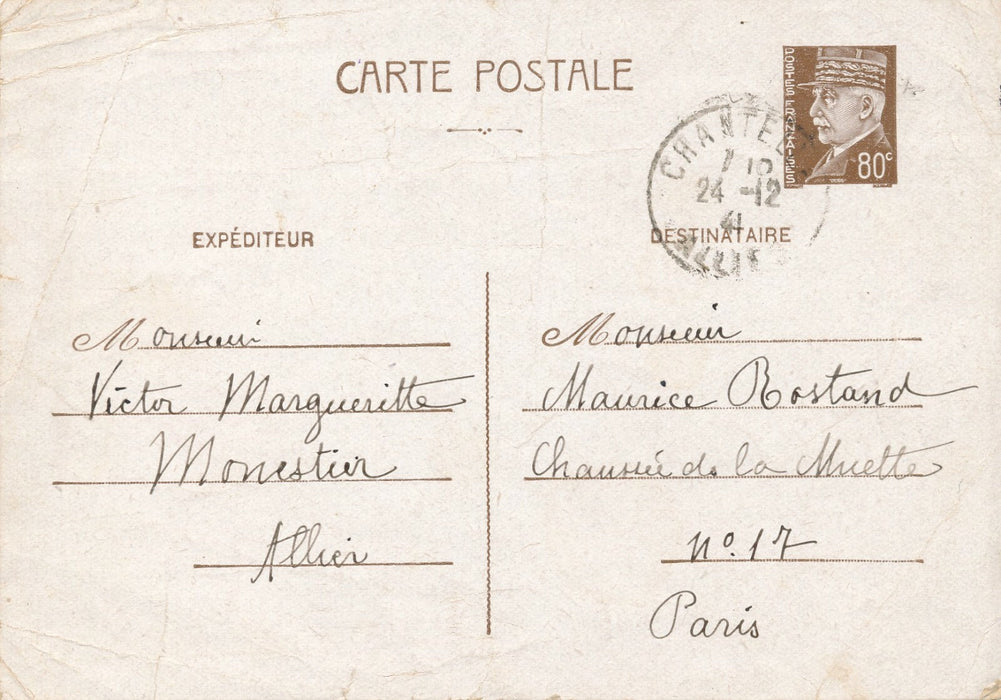 Victor MARGUERITTE lettre dictée signée à Paul Fort : l'exilé qui pense à lui