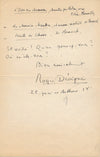 Roger DÉVIGNE 3 intéressantes lettres sur la redécouverte chanson française 1938