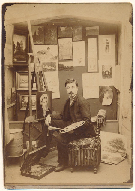 atelier peintre Henri Gédéon DALOZ albumine Montbard photo photographie