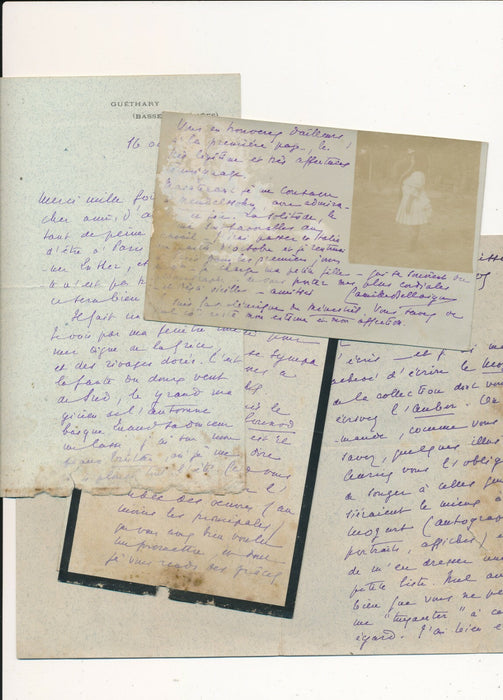 Musique Camille BELLAIGUE belle correspondance 21 lettres autographes signée