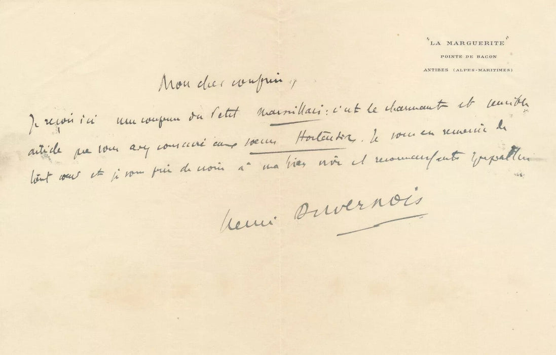 Henri DUVERNOIS écrivain 4 lettres autographes signées sur ses romans