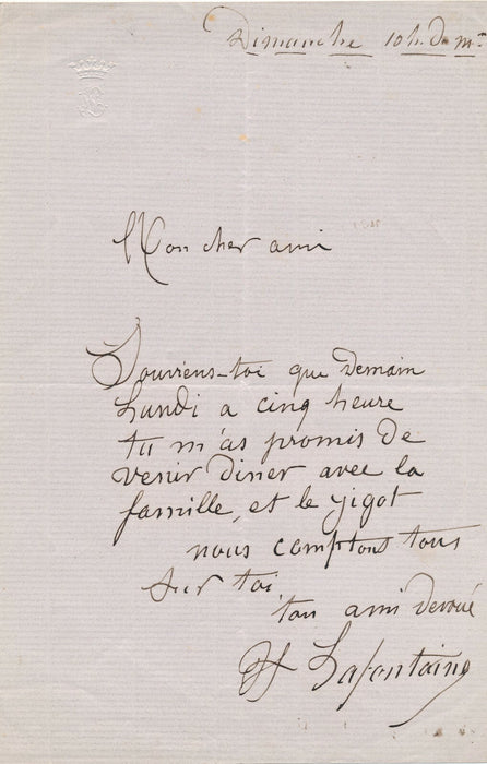 Henri LAFONTAINE comédien dramaturge 2 lettres autographes signées