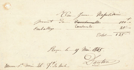 Antoine Laurent DANTAN l’aîné pièce autographe signée Jeune Napolitaire jouant