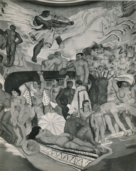 Yves BRAYER fresque pavillon du thermalisme 1937 photo photographie Marc Vaux