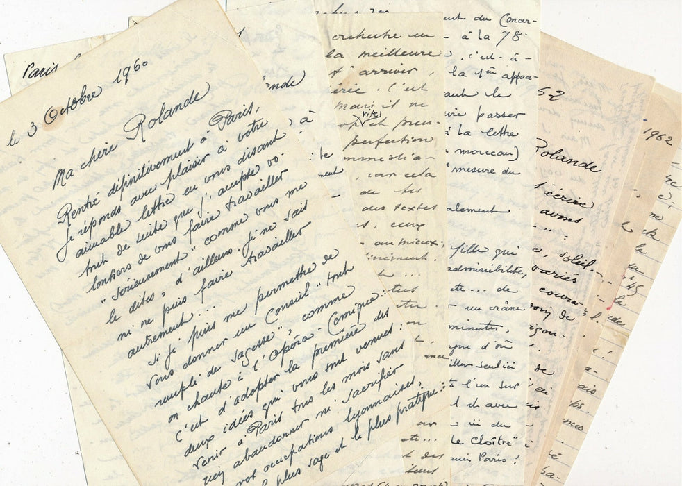 Musique Eugène BIGOT (1888-1965) compositeur  8 lettres autographes signées