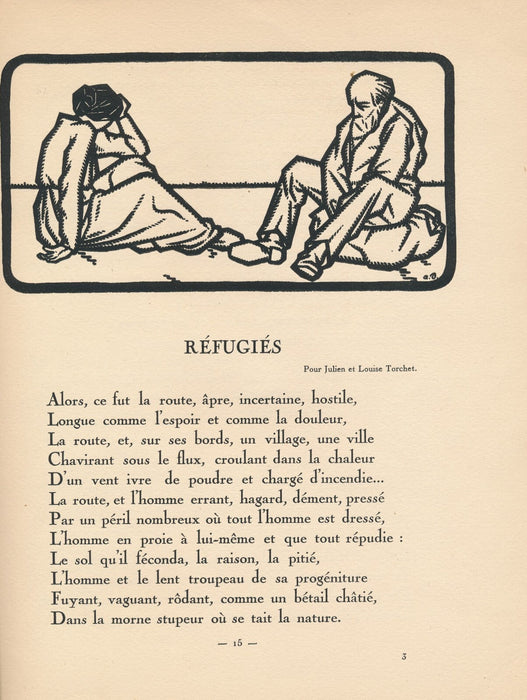 Georges Pioch Les victimes envoi autographe dessins André DOMIN