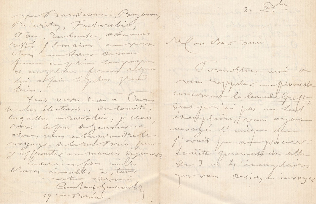 Constant GUÉROULT La Bande Graaft La Commune lettre autographe signée Gueroult