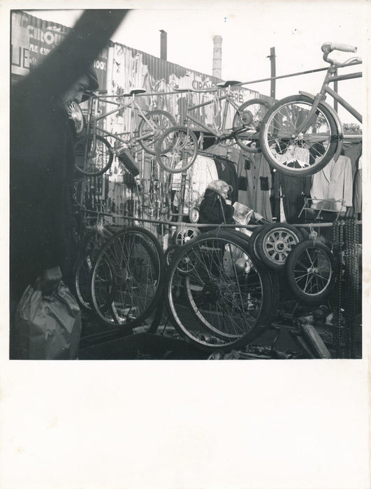 vélo cycle anonyme tirage argentique époque, vers 1950 photo photographie