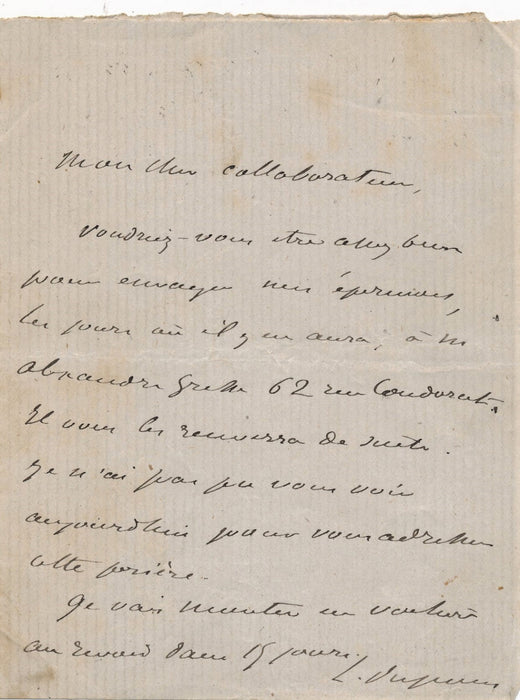 Léonce DUPONT 1828-1884 journaliste 4 manuscrits autographes signés et 3 lettres