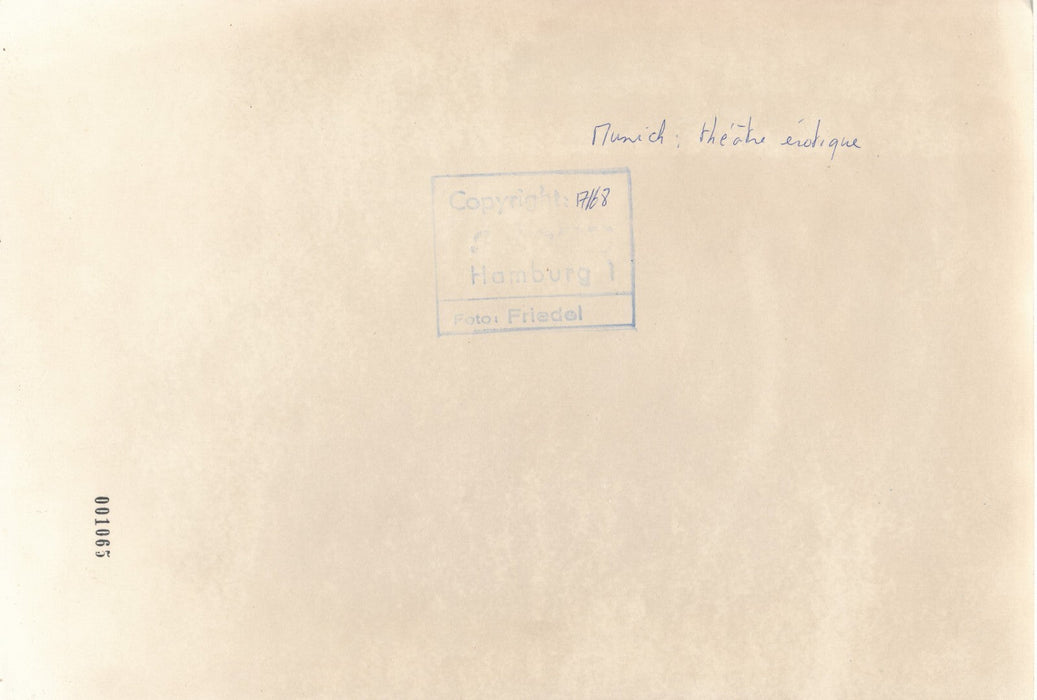 Spectacle érotique, Munich, 1968 photo photographie casques érotisme